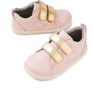 Bobux Iw Iwalk Grass Court: Bobux Iwalk Grass Court Ballet Pink Leather Trainer 640518