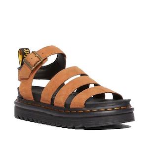 Dr Martens Blaire 3 Strap Sandal Desert Brown Tumbled Nubuck
