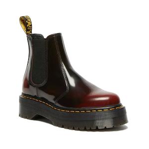 Dr Martens - 2976 Quad Cherry Red Arcadia Leather Chelsea  Boot