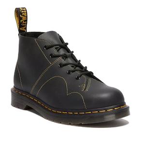 Boost All: Dr Martens Church Monkey Boot Black Greasy