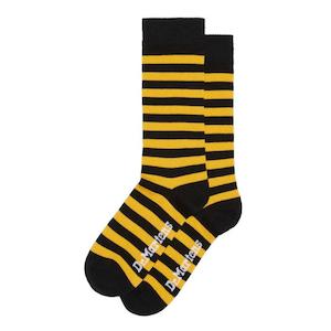 Dr Martens Doc: Dr Martens Thin Stripe Sock Yellow & Black