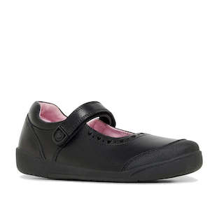 Clarks: Clarks - Bianca F Fit Wide Width Velcro Leather School Shoes Mary Jane