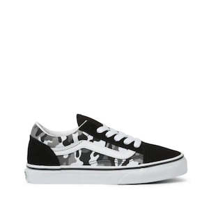 Vans: Vans - Old Skool - Youth's Primary Camo Black White NOT RETURNABLE