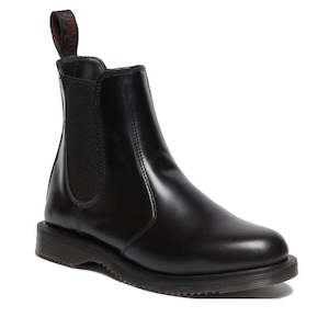 Dr Martens Flora Chelsea Boot Black Polished Smooth