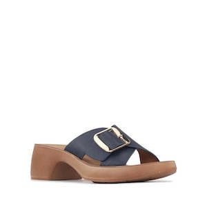 Los Cabos Alegro Navy Wedge Platform Women's Sandals Slides