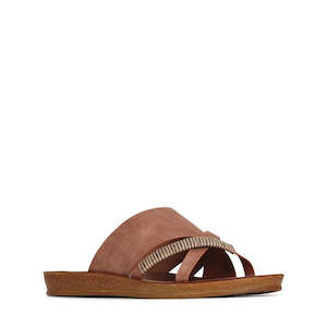 Los Cabos Bride Chocolate Flat Slide Sandal