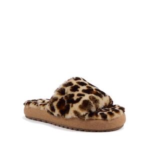 Emu Nz: EMU Women's Mckay Leopard PrintSheepskin Scuff Slipper Slide