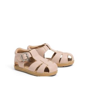 Pretty Brave: Pretty Brave 1st Walker Maddie Blush Close Toe Leather Sandal