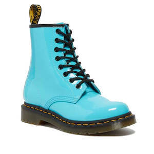 Dr Martens 1460 W Patent 8 Eye Boot Turquoise Blue