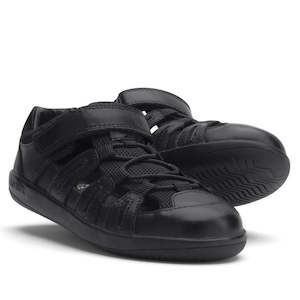 Bobux Kid+ Rova Black School Leather Sandal Closed Toe Clearance