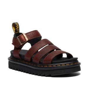 All: Dr Martens 3 Strap Blaire Sandal in Cashew Ambassador Leather Tan