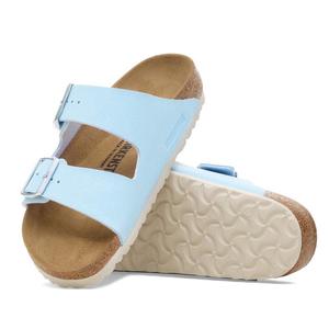 Birkenstock: Birkenstock Arizona Finished Sky Blue Birkibuc – Regular Fit