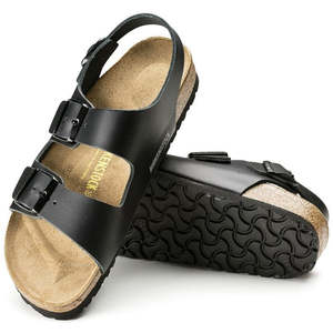 Birkenstock Milano Smooth Leather Black Narrow Width