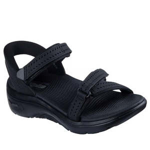 Skechers: Skechers Womens Go Walk Arch Fit 2.0 SLIP IN Candace Black Sandal