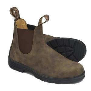 Blundstone 585 Rustic Brown Slip On Chelsea Ankle Boot Mens Womens