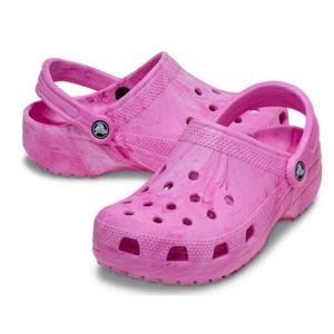 Kids Crocs Classic Clogs For Summer: Crocs Kids - Watercoloured Marbled Clog Sandal Pink Swirl Youths