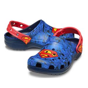 Kids Crocs Classic Clogs For Summer: Crocs Kids - Superman Classic Clog Blue - Junior Youths Sizes