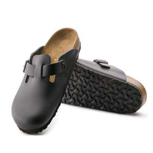 Birkenstock Boston BS Clog Smooth Leather Regular Black