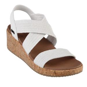 Skechers: Skechers Womens Arch Fit Beverlee Love Stays White Wedge Sandal