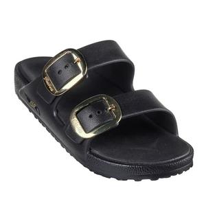 Skechers Womens Arch Fit Foamies Cali Breeze Gold Star Slide Black