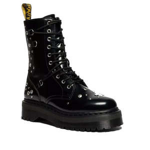 Boost All: Dr Martens Jadon Hi HDW Hardware Buttero Platform Black Boots