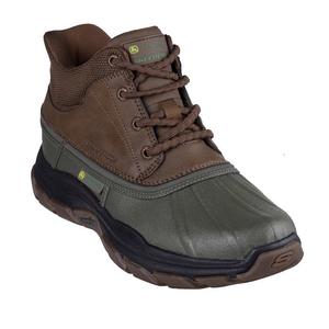 Skechers: Skechers John Deere Waterproof Respected Swamper Boots Olive Brown Slip Ins
