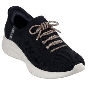 Skechers Womens Slip-ins Ultra Flex 3.0 - Diamond Dreamer Black Rose Gold