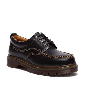 Dr Martens Lowell Moc Toe Black Leather Shoe