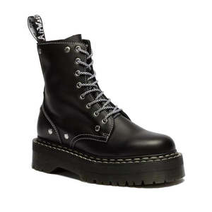 Dr Martens Jadon WDS White Double Stitching Hardware 8 Eye Boot Black