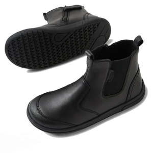 All Bobux: Bobux Kid+ Black School Leather Boot Jodhpur II Black Sole Junior
