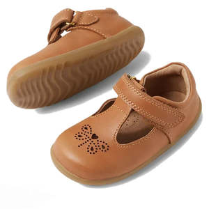 Bobux Step Up T-Bar Rosie First Walker Shoe Caramel Tan