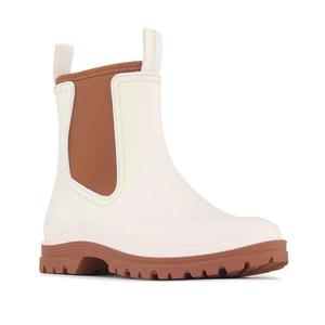 Los Cabos Amelia Cream Ankle Rain Boot Waterproof