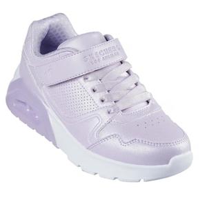 Skechers: Skechers Kids Uno Lite 2.0 Chic Shimmer Lavender Hook & Loop Trainer
