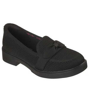 Skechers Womens Cleo Taylor Desire Black Fly Knit Fabric Loafer