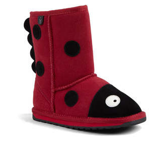 EMU Kids Creatures Red Ladybird Wool Boots