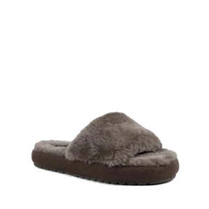 EMU Women's Mckay Dark OIive Sheepskin Scuff Slipper Slide