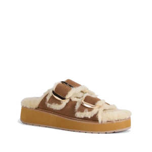 Emu Womens Cabello Chestnut Wool Sheepskin Slipper Slide