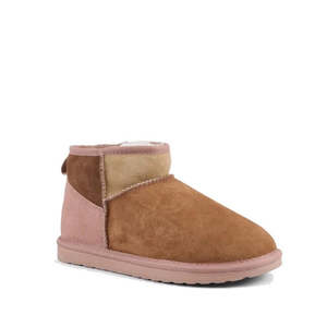 Emu Nz: EMU Stinger Micro Patchwork Sheepskin Chestnut Wool Boot