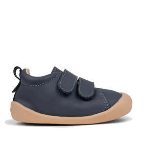 All Kids: Pretty Brave First Walker Toto Leather Trainer Indigo Blue