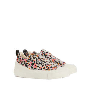 All: Barbour Womens Stanhope Canvas Trainer Pink Leopard