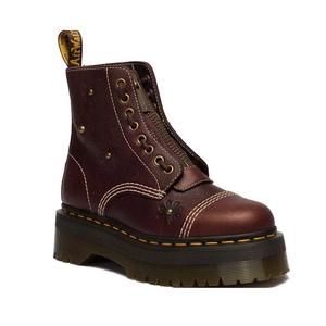 All: Dr Martens Sinclair Flower Dark Brown Grizzly Leather Boot