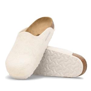 Birkenstock: Birkenstock Amsterdam Felt Wool Clog Eggshell Off White Regular Width