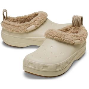 Sheepskin And Wool Slippers The Perfect Mothers Day Gift: Crocs Adults Classic Lined Shorty Clog Sandstone Off White