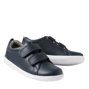 Bobux KP Kids Plus Grass Court 2 II Leather Sneaker Navy
