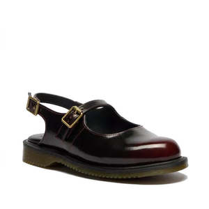 Dr Martens Sandals: Dr Martens Madaline Cherry Red Arcadia Womens Slingback Mary Jane Shoes