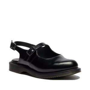 Dr Martens Madaline Black Smooth Womens Slingback Mary Jane Shoes