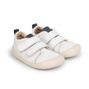 Pretty Brave First Walker Toto Leather Trainer White Indigo