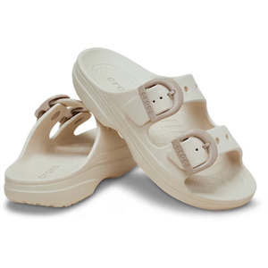 All: Crocs Womens Saturday Enamel Buckle Frappe Sandal Slide