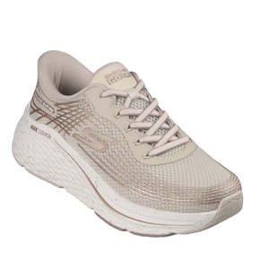 Skechers Womens Slip In Max Cushioning Elite 2.0 Kaplan Trainer in Natural Gold