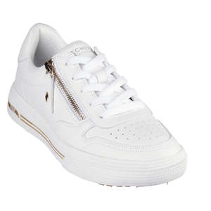 Skechers: Skechers Arch Fit-Arcade Stroll'N Street Shoe White w/Zip